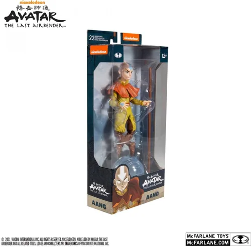 Vista 2 de McFarlane Toys Avatar: The Last Airbender Aang - Figura de acción de 7 pulgadas con accesorios