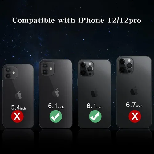 Vista 2 de Funda para iPhone 12 y iPhone 12 Pro para mujer, funda de lujo muy brillante con purpurina 3D con diamantes de imitación de cristal brillante en 3D