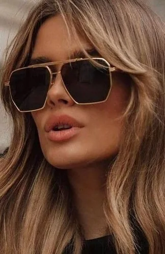 Vista 2 de BUTABY Lentes de sol retro para mujeres y hombres, vintage, de gran tamaño, cuadrados, clásicos, polarizados, marco de metal, UV400