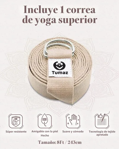 Vista 6 de Tumaz Yoga Bolster Set, Rectangular Yoga Bolster with Washable Cover