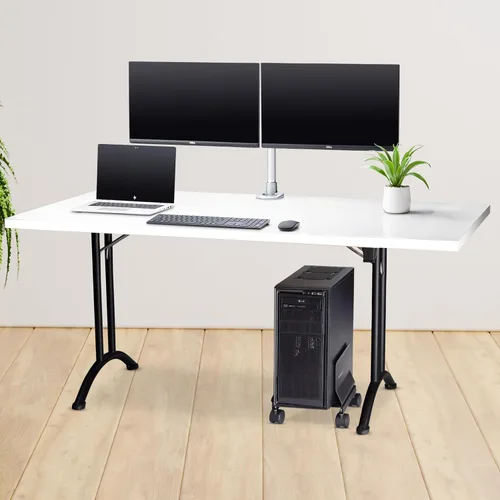Vista 9 de StarTech - Carrito de torre para computadora, carga máxima de 46.3 libras, TAA (CPUMOBILESTND) Carrito de CPU móvil rodante sobre ruedas, soporte