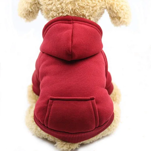 Vista 15 de Jecikelon Sudadera con capucha para perro de invierno con bolsillos, ropa cálida para perros pequeños, abrigo de Chihuahua, ropa de cachorro y gato