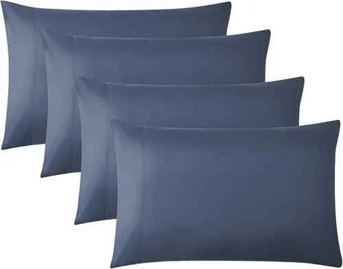 Vista 44 de Southshore Fine Linens® - Vilano® Springs - Par de fundas de almohada plisadas, color negro, estándar (Queen)