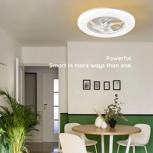 Vista 8 de Ventiladores de techo con luces Orison - Ventilador de techo de perfil bajo con luz Ventiladores de techo LED regulables de 22.4" con control