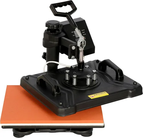 Vista 2 de SUPER DEAL Máquina de prensa de calor 5 en 1, 12 x 15 pulgadas, calidad de rotación de 360 grados, máquina de transferencia de calor digital