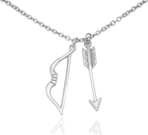 Vista 5 de Quan Jewelry Collar con colgante de arco y flecha, regalos hechos a mano para amigos, regalos para mujeres con cita inspiradora en tarjeta