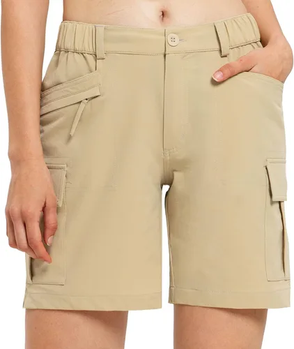 Vista 2 de Pantalones cargo para mujer, holgados, casuales, de algodón, tácticos, militares, militares, con 7 bolsillos