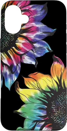 Vista 23 de Tie Dye Sunflower Phone Case Fun Colorful Retro Hippie Gift Case for iPhone 17