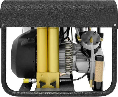 Vista 9 de TUXING Compresor de tanque de buceo portátil, sistema de refrigeración y filtración de agua integrado, compresor de aire de versión de parada