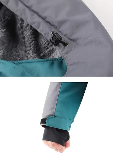 Vista 6 de Mden Chaqueta de esquí impermeable para mujer, resistente al viento, con aislamiento de forro polar