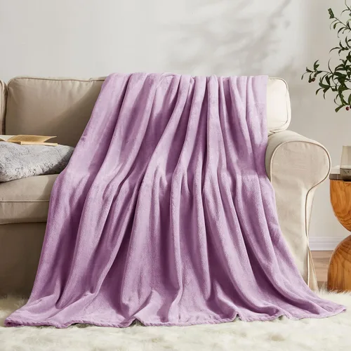 Vista 44 de KMUSET Manta de Tiro Súper Suave Premium de Franela de Forro Polar Sedosa Tamaño de Tiro Beige Microfibra Manta Ligera para Uso en Todas