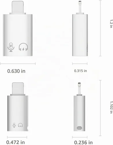 Vista 7 de AreMe - Juego de 2 adaptadores USB C y USB 3.0 OTG para iPhone/iPad