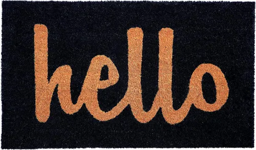 Vista 5 de Calloway Mills 100211729BNB Block Hello Felpudo de 17 x 29 pulgadas, negro/natural