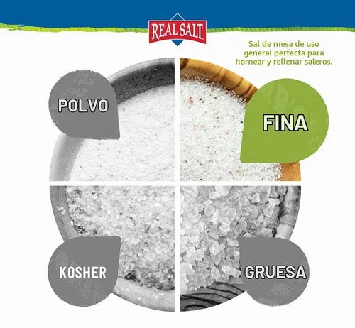 Vista 5 de Redmond Real Salt - Antigua sal marina fina, sal mineral sin refinar, bolsa de 16 onzas (paquete de 3)