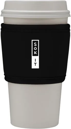 Vista 193 de Sok It HotSok Coffee & Tea - Funda de neopreno con aislamiento reutilizable (floral abstracto)