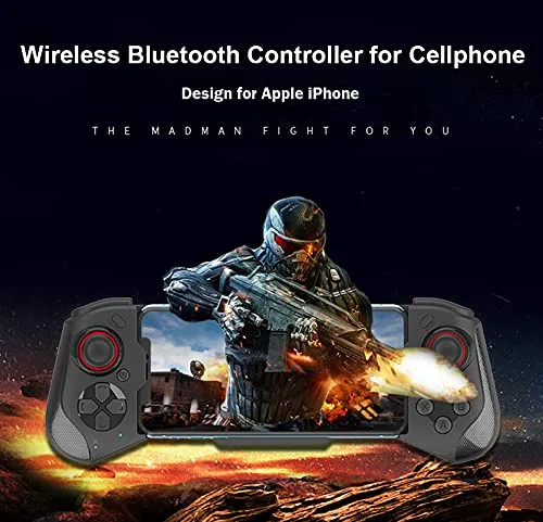 Vista 9 de Megadream Controlador de juegos móvil para iPhone, iOS, Android, PC, mando inalámbrico Gamepad para iPhone 141312X, iPad, MacBook, Samsung Galaxy