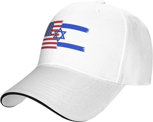 Vista 2 de Kkaingg Support Israeli, gorra de béisbol con la bandera de Israel con la bandera de Israel, gorra de camionero para hombre, sombrero de papá
