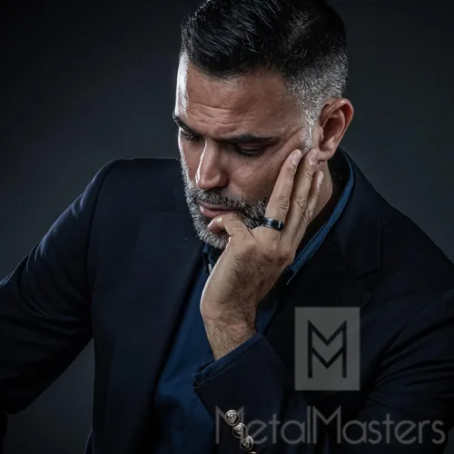 Vista 5 de Metal Masters Co. Anillo de boda cepillado de carburo de tungsteno de 2364 (9 mm), negro, de dos tonos, ajuste cómodo, tamaños de 8 a 13
