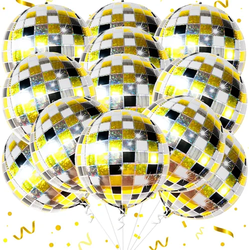 Vista 18 de KatchOn, Globos redondos de Mylar negros enormes, 22 pulgadas, paquete