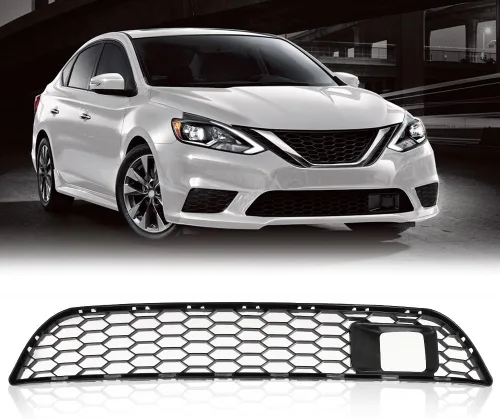 Vista 15 de PIT66 Parachoques delantero inferior Billet Grill Combo Inserto compatible con Nissan Maxima 2009-2014 Negro N87774H