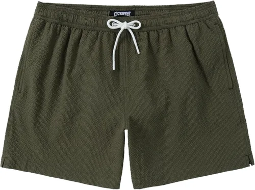 Vista 11 de Men's Swim Shorts Seersucker Swimming Trunks for Men Beach Shorts Quick Dry Bathing Suit 5"/7"/9" with Pockets