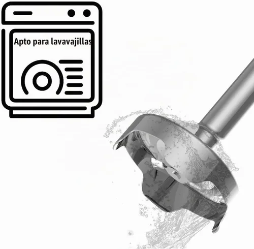 Vista 7 de Batidora eléctrica de inmersión de 1000 W, batidora de mano de 20 velocidades con mango ergonómico, batidora de mano para batidos, alimentos