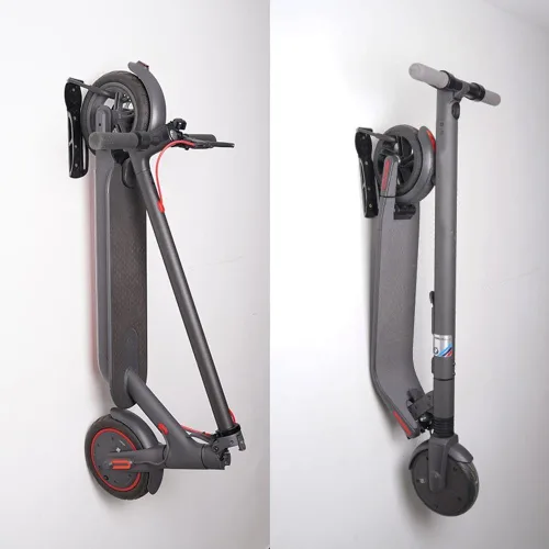 Vista 7 de Soporte de pared Eletric para scooter, ganchos para interiores, garaje, cobertizo, soporte de gancho vertical para bicicleta, scooter eléctrico