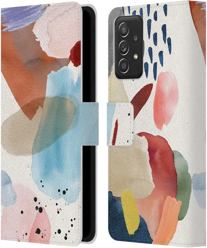 Vista 11 de Head Case Designs Officially Licensed Ninola Color Joy Pattern Abstract Leather Wallet Case Compatible with Samsung Galaxy A53 5G (2022)