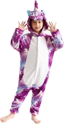 Vista 2 de Disfraz de unicornio para niños pijama de Halloween ropa de dormir
