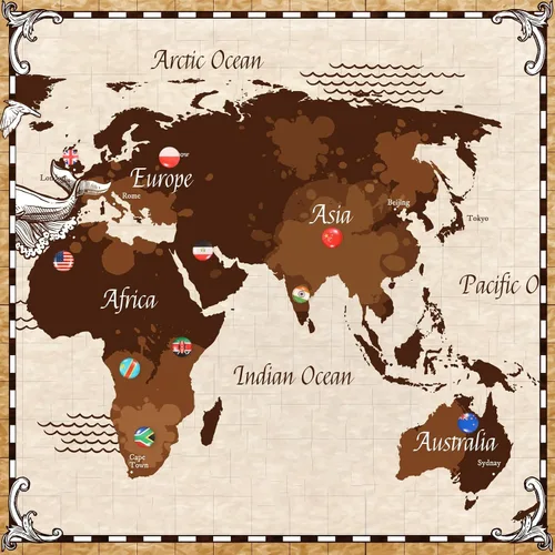 Vista 4 de Fumete 289 piezas de chinchetas con banderas para mapa del mundo, chinchetas creativas, chinchetas de banderas nacionales, tachuelas creativas