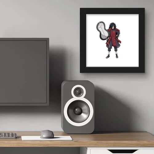 Vista 6 de Trends International Gallery Pops Naruto Shippuden - Arte de pared de Madara Uchiha, versión enmarcada negra, 12 x 12 pulgadas