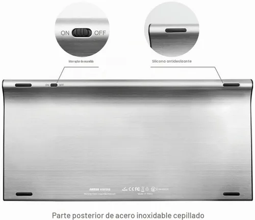 Vista 2 de Arteck - Teclado inalámbrico 2.4G y mouse combinados, ultra compacto, delgado y mouse ergonómico para computadora/escritorio/PC/portátil y Windows