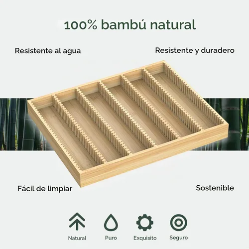Vista 6 de Organizador de cajones de bambú para cápsulas de café Nespresso