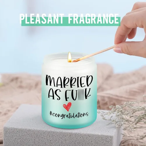 Vista 5 de GSPY Velas perfumadas, regalos para recién casados, regalos divertidos de boda para recién casados, pareja casada, regalos de felicitación de boda