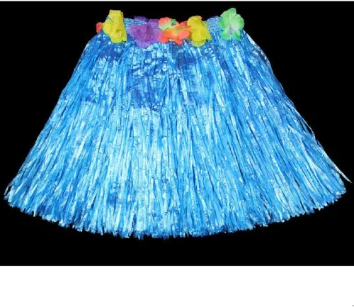 Vista 3 de Faldas hawaianas de hierba hula para niños para fiesta Luau, cumpleaños, vestido de graduación, fiesta de celebración