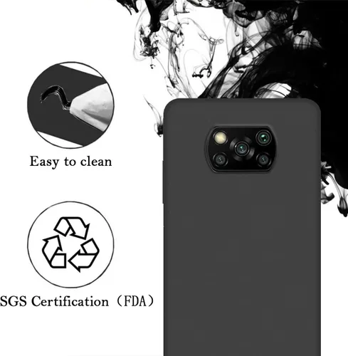 Vista 6 de Funda de teléfono personalizada para Xiaomi Poco X3 NFC/Poco X3 Pro, funda protectora de TPU suave contra arañazos, color negro