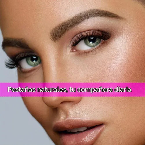 Vista 2 de DAODER Pestañas postizas de 0.394 pulgadas (0.394 pulgadas), pestañas gruesas y cortas de visón, aspecto natural con banda transparente, rizo D