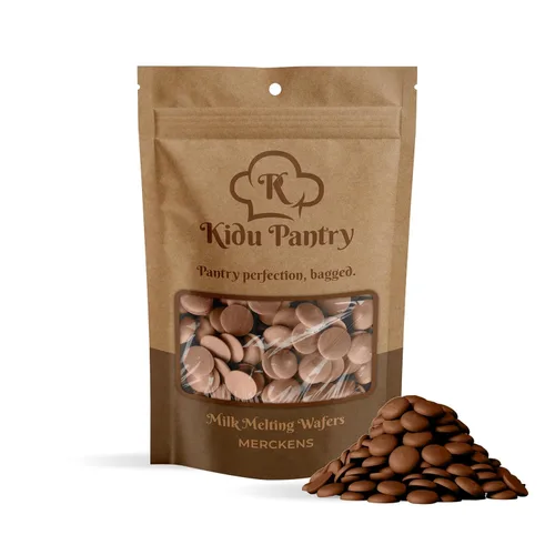 Vista 15 de Merckens - Bolsa de obleas de chocolate para derretir a granel, perfecta para sumergir, postres, hornear y más (oscuro, 2 libras)