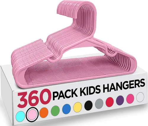 Vista 19 de Utopia Home Paquete de 20 Perchas para Niños - Perchas de Plástico para Bebé de 11.5 Pulgadas para Armario - Perchas para Niños para Ropa y Percha