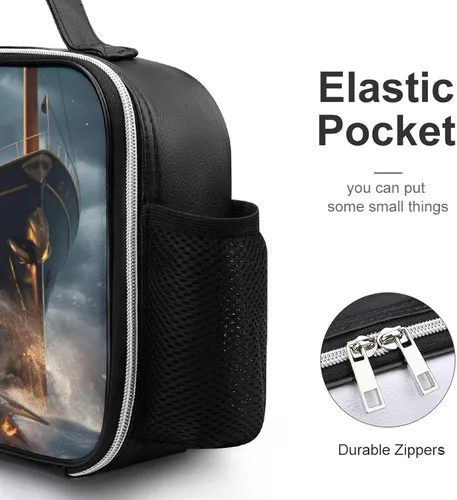 Vista 4 de Titanic - Bolsa de almuerzo para barco de crucero, a prueba de fugas, lindas impresiones con asa y bolsillo para mujeres y hombres, trabajo, picnic