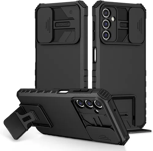 Vista 12 de Funda compatible con Samsung Galaxy M13 5G/A04 Dimensional Soporte Ventana Corredera Teléfono Móvil Funda Protectora a Prueba de Golpes para Samsung