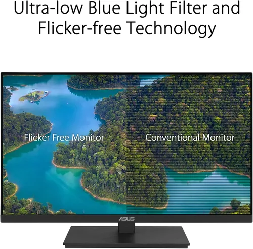 Vista 5 de ASUS Monitor de acoplamiento 1080P de 23.8 pulgadas (VA24ECPSN) - Full HD, IPS, 75Hz, sincronización adaptativa, altavoces, cuidado de los ojos, luz