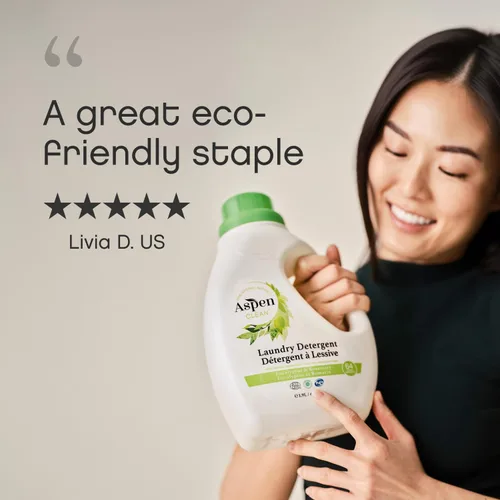 Vista 7 de AspenClean Detergente líquido HE para ropa Eucalipto y romero No tóxico 100% natural Verificado por EWG Seguro para bebés, mascotas