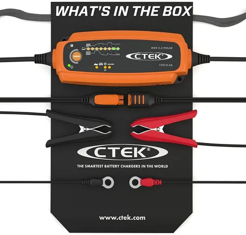 Vista 2 de CTEK (56-958) Cargador de batería de 8 pasos MUS 4,3 POLAR de 12 voltios completamente automático.