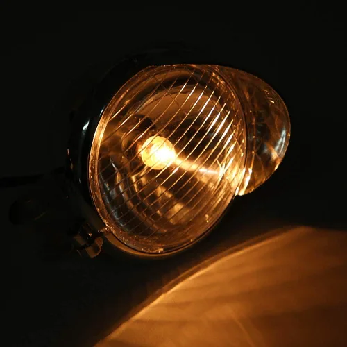 Vista 5 de Fydun Focos cromados para motocicleta, Supplementari Moto - DC 12V motocicleta universal antiniebla faro lámpara de faro retro instalación auxiliar