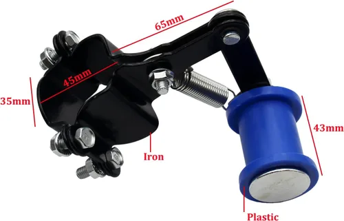 Vista 2 de Conjunto de guía tensor de cadena universal para ATV, mini moto, moto de cross, kart (azul)