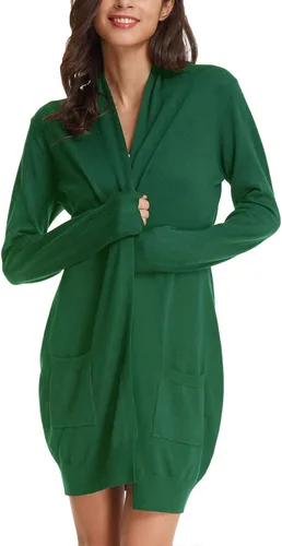 Vista 4 de GRACE KARIN Essential Suéter de Cardigan de punto largo para mujer