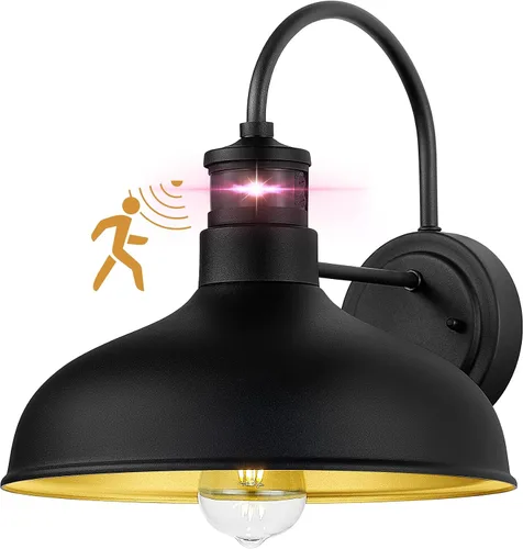 Vista 11 de Lámpara de pared exterior con sensor de movimiento, aplique de pared exterior de 10 pulgadas del atardecer al amanecer con enchufe de base E26