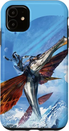 Vista 8 de iPhone 16 Avatar: El camino del agua Jake Sully Riding Skimwing Funda pintada