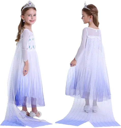 Vista 4 de iTVTi Disfraces de princesa para niñas Halloween carnaval cosplay fiesta de cumpleaños color blanco